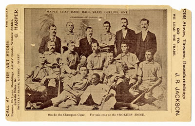 Maple Leaf Base Ball Club, Guelph, Ont. Champions of Canada, 1894 XR1 MS A801 (Box 17, File 1)
