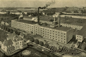 Illustration showing the Sleeman brewery and residence XR1 MS A801 (Box 7, File 36)