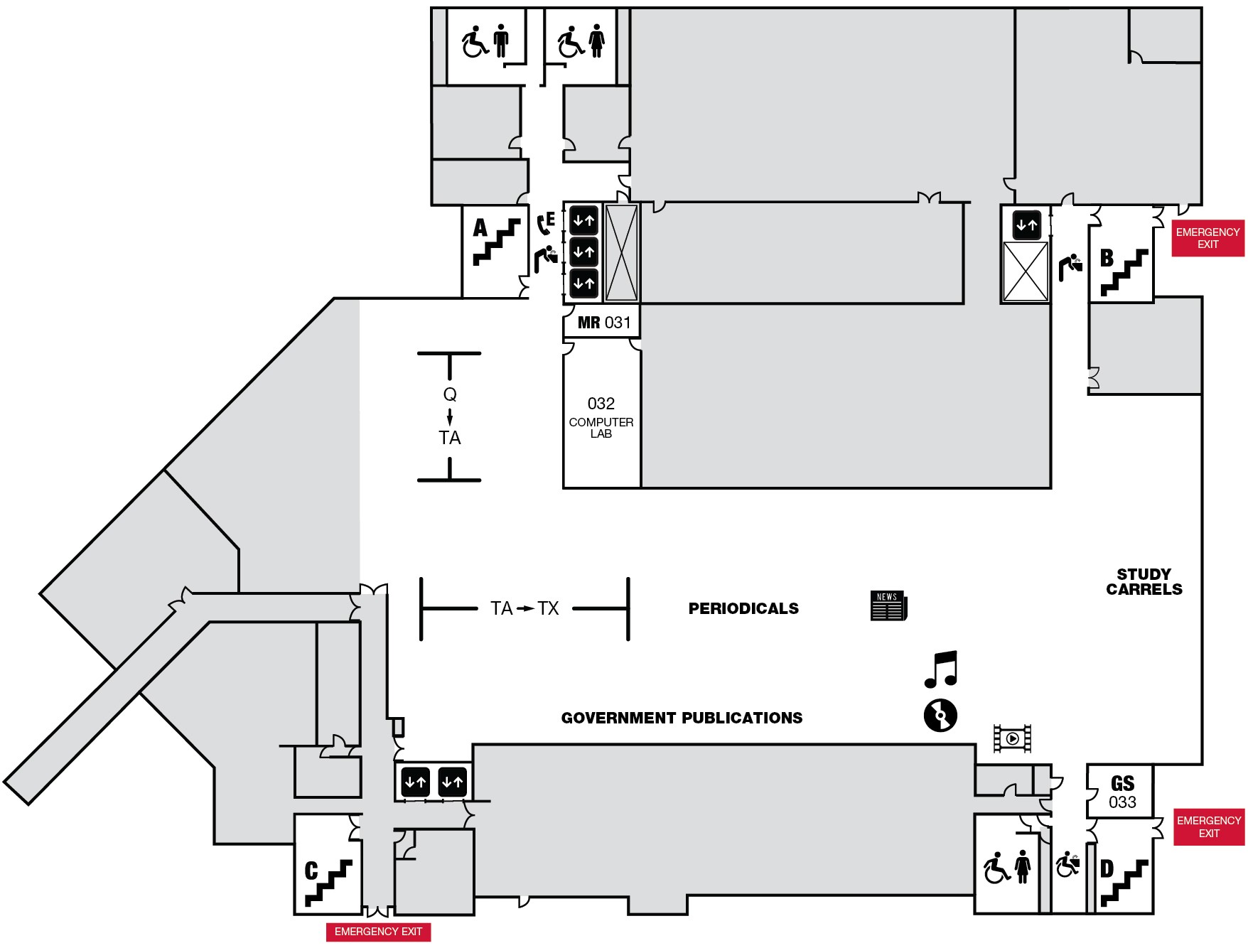 Lower level map