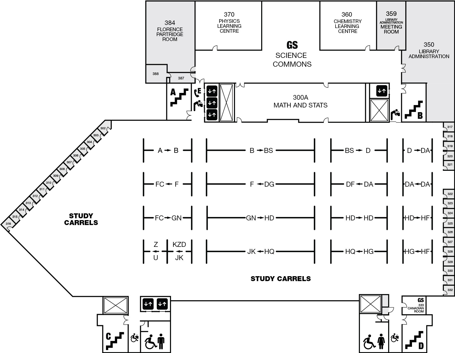 Third floor map