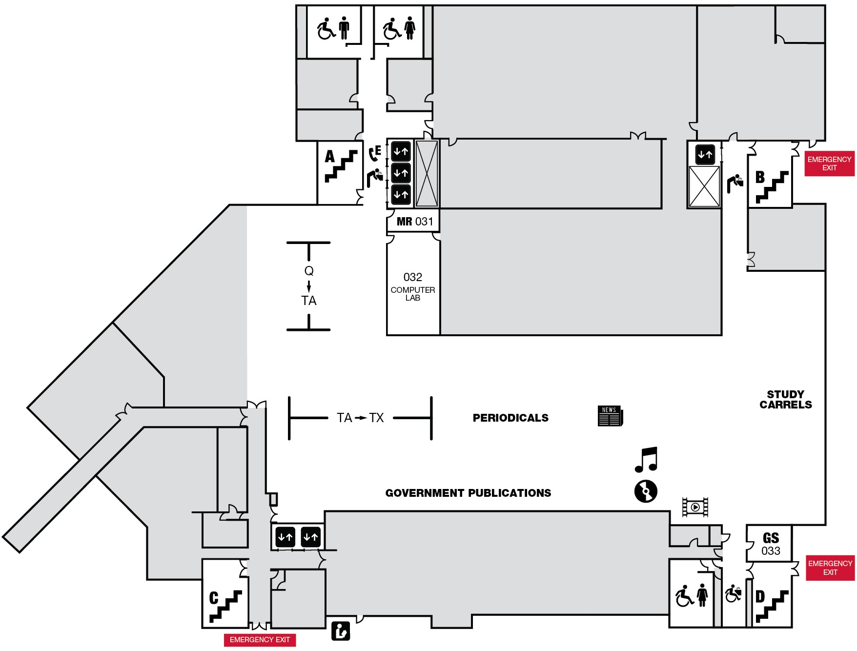 Lower level map